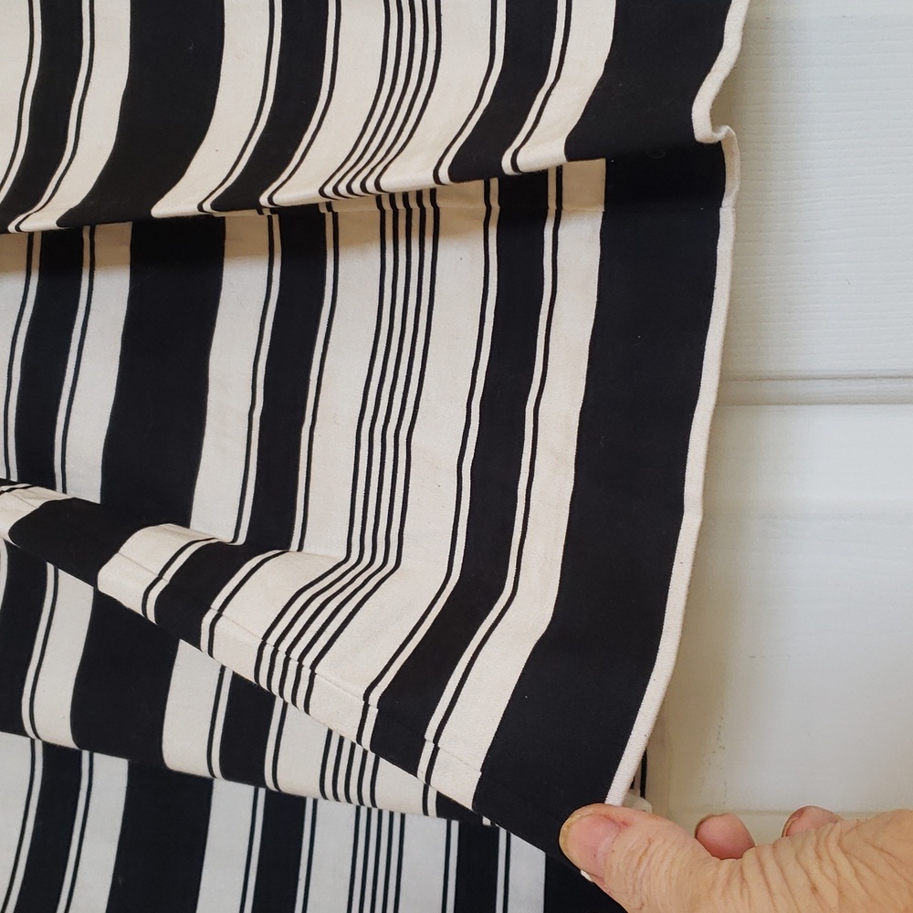 Vintage Valerie Bertinelli Striped A-Line Skirt Pleated Black Off-White Size 10 - Picture 8 of 9